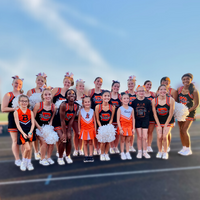 Olivia with cheer squad